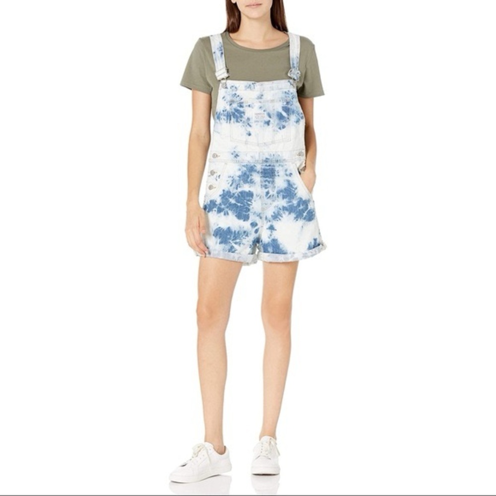 NWOT Levi’s Vintage Tie Dye Indigo Earthly Shortalls - S